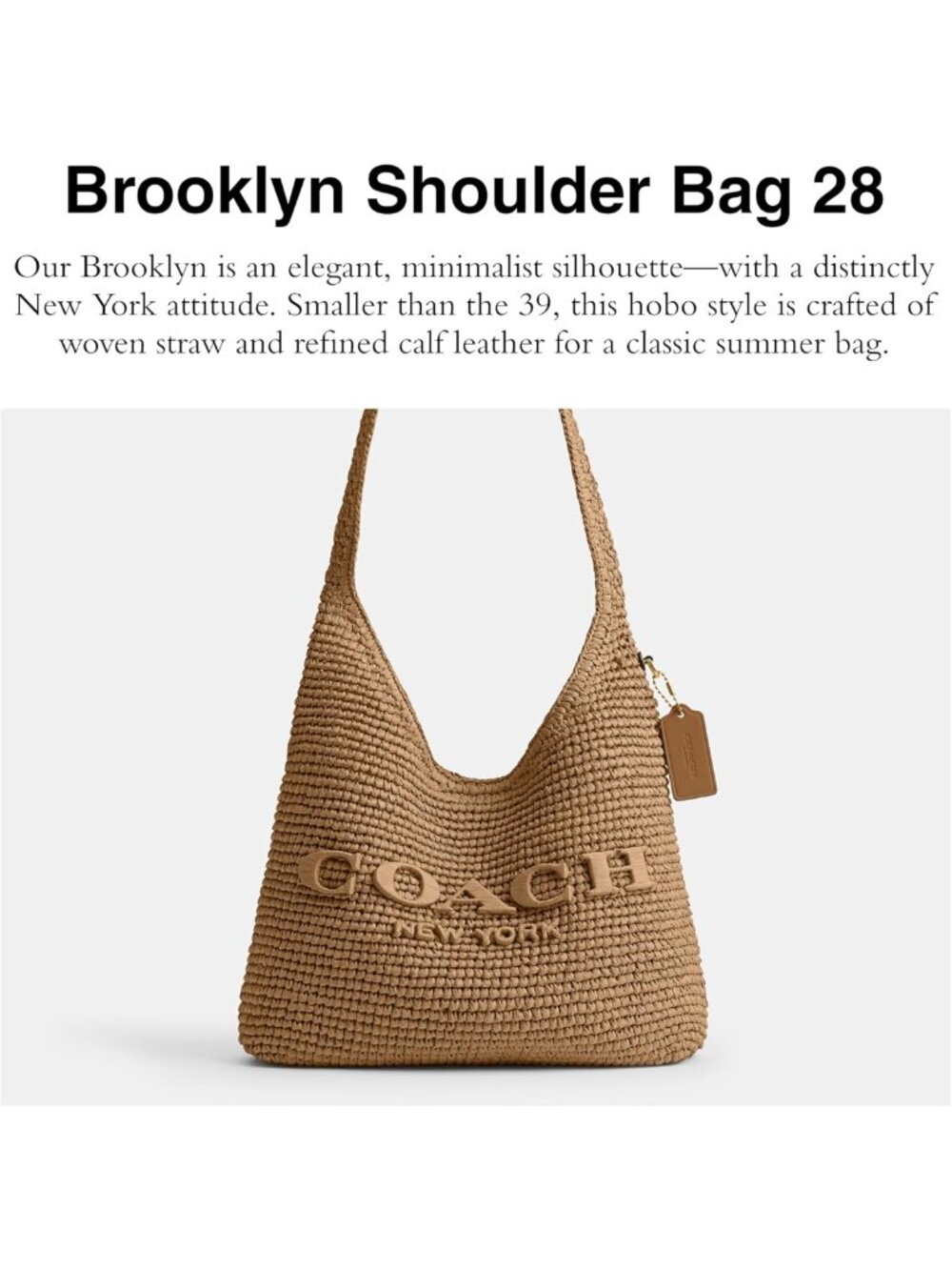 Stylish Straw Shoulder Bag - Chic Brooklyn Design, Perfect for Everyday Use - Picture 3 of 7